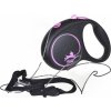 Natahovací vodítko Flexi FLEXI Black Design S, 5 m, růžové