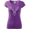 Geometria - Veľký jeleň - Dámske tričko Pure - 2XL ( Fialová )