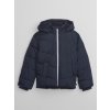 GAP Detská prešívaná bunda s kapucňou ColdControl Tmavomodrá M Tmavomodrá Tmavomodrá