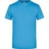James & Nicholson | JN 02, Tričko z ťažkej bavlny, modrá aqua, 5XL