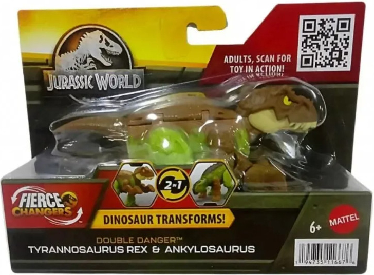 Jurassic World Fierce Changers Tyrannosaurus Rex a Ankylosaurus