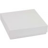 Darčeková krabička s vekom 200x200x50/40 mm, biela