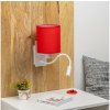 Brilagi | Brilagi - LED Nástenná lampa NUBILA 1xE27/25W/230V + LED/3W biela/červená | BG1559K