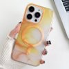AppleKing priesvitný kryt so vzorom vodových farieb a MagSafe pre iPhone 12 Pro Max - oranžový - možnosť vrátiť tovar ZADARMO do 30tich dní