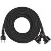 Vonkajší predlžovací kábel 25 m / 2 zásuvky / čierna / guma / 230 V / 1,5 mm2