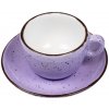 IRIS DOTS fialová šálka s podšálkou Veľkosť: 17cl na CAPPUCCINO