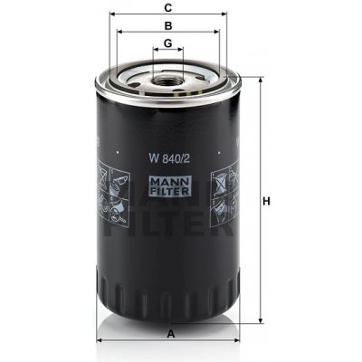 MANN FILTER Olejový filter W 840/2