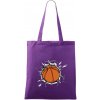 Basketbal lopta v triku - Taška bavlnená - 42 x 38 cm ( Fialová )