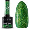 CLARESA RAINBOW JELLO BÁZA 2v1 HYBRIDNÝ LAK S ČASTICAMI - ZELENÝ VIANOČNÝ STROMČEK