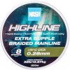 NASH - Pletená šnúra Highline Extra Supple Braid Green 600 m 0,28 mm 15,87 kg