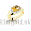 Dámsky prsteň zo žltého zlata s citrínom 1892zC