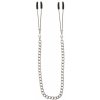 Svorky na bradavky Taboom Tweezers with Chain strieborné, kovové svorky s retiazkou