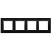 Rámček 4-násobný sklo lávová/čierna matná SIMON54Nat (simon)