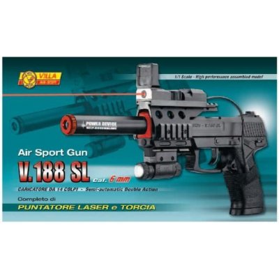 Villa Giocattoli Airsoftová zbraň V-188 SL LASER + LIGHT AIR SOFT 76446