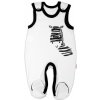 Baby Nellys Dojčenské bavlnené dupačky Zebra biele