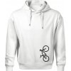 Bicykel na výšku - Oversized mikina pánska Moon - kratšia + širšia - 3XL ( Biela )