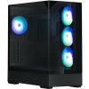 Zalman skříň P40 Prism Plus / midT / 4x120mm ARGB fan / 2xUSB 3.0 / USB-C / panoramatická / černá P40 Prism Plus Black