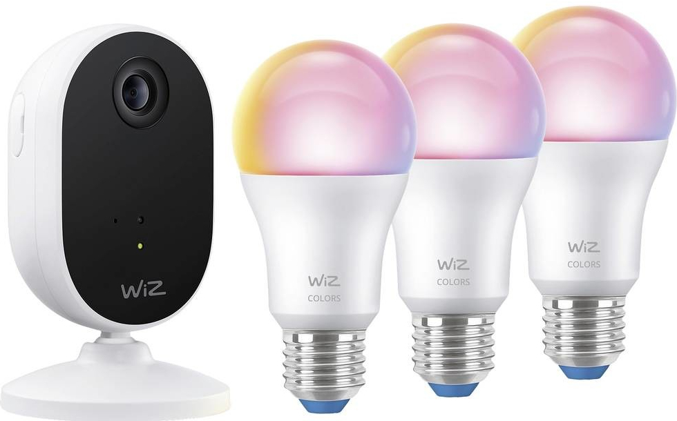 Philips Wiz Colors 8720169075016 Self-Monitoring Starter Kit monitorovacia sada biela + LED žiarovka 3-set E27 8,5W/806lm 2200-6500K+RGB