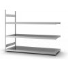 Regál so širokými policami z ocele, prídavné pole, 3 úrovne, police š 2500 mm, 2520x835x2000 mm