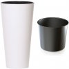 Prosperplast Kvetináč TUBUS SLIM biely lesk 25 cm