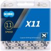 Reťaz KMC X11 11-rýchlostná 118 článkov + spojka BOX strieborno-čierna