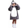 Noxxiez Hrejivá televízna mikinová deka s kapucňou pre deti 3-6 rokov - Tučniak