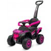 Detské elektrické odrážadlo Baby Mix Ruggy s vodiacou tyčou ružové