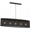 Luminex | Luster na lanku KAGA 5xE27/60W/230V čierna/zlatá | LU4153