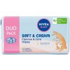Nivea Baby Soft & Cream Cleanse & Care Wipes čisticí a pečující vlhčené ubrousky 2 x 57 ks