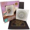 Mandala metalická omaľovánka – sada obrazov na vyfarbovanie
