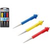Jamkáre, sada 3ks, 0,8-1,5-2,5mm, dĺžka 125mm, CrV, EXTOL PREMIUM