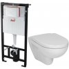 ALCADRAIN Alcadrain Sádromodul - predstenový inštalačný systém bez tlačidla + WC JIKA LYRA PLUS + SEDADLO duraplastu AM101/1120 X LY6