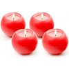 Provence Sviečka guľa 6cm 4ks červená