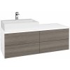 Dreja Kúpeľňová skrinka MODULE SZZ4 120 umývadlo Kube - N01 Biela lesk / M17 Čierna mat / Pravé