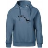 Evolúcia parašutista zoskok - Oversized mikina dámská Moon - kratšia + širšia - M ( Denim )