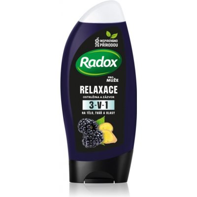 Radox Men Feel Wild sprchový gél na tvár, telo a vlasy pre mužov Blackberry & Ginger 225 ml