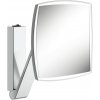 Keuco iLook move - Kozmetické zrkadlo s LED osvetlením, trojrozmerné nastaviteľné rameno, 5x zväčšenie, 200 x 200 mm, chróm 17613019004