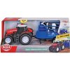Traktor Dickie Toys Massey Ferguson s prívesom pre zvieratá 26 cm