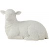 LENE BJERRE Veľkonočná dekorácia – Ovečka ležiaca biela, 13 × 8 cm