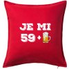 Je mi 60 pivo - Vankúš 50x50 - 50x50 - Vrátane výplne ( Červená )