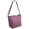 NovaKabelka.sk Prisca Rosa Scura kožená talianska crossbody kabelka ružová
