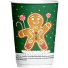 Papierový pohár Vianoce O80 mm/8oz , 250 ml [25 ks] Perník, 2-vrstvový
