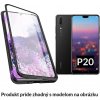 Luxria Double Glass Magnetic - Čierne presklené magnetické púzdro pre Huawei pre Huawei: P20