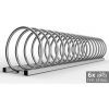 Stojan na 6 bicyklov SPIRAL, 150 cm nerezový