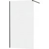 MEXEN/S - KIOTO Sprchová zástena WALK-IN 110x200 cm 8 mm, čierna, matné sklo 800-110-101-70-30