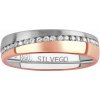 Silvego Snubný strieborný prsteň Glowie pozlátený ružovým zlatom s Brilliance Zirconia SHG1089RWRGP