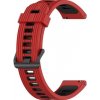 eses Silikónový remienok dierkovaný - Červeno čierny, 22 mm