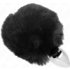 Kink - Stainless Steel Plug 7 X 3 cm With Black Faux Fur Rabbit Tail 8 cm