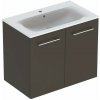 Geberit Selnova Square - Umývadlová skrinka 635x788x480 mm, s umývadlom, 2 dvierka, lávová mat 501.257.00.1