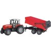 Bruder 2045 Traktor MASSEY FERUSON + vlečka červená